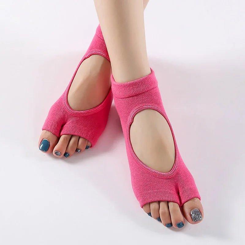 AirToe™ - Chaussettes Antidérapantes de Pilates à Orteils Apparents - Osmose Pilates Shop
