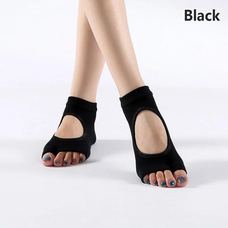 AirToe™ - Chaussettes Antidérapantes de Pilates à Orteils Apparents - Osmose Pilates Shop