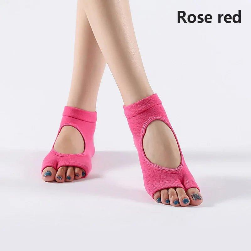 AirToe™ - Chaussettes Antidérapantes de Pilates à Orteils Apparents - Osmose Pilates Shop