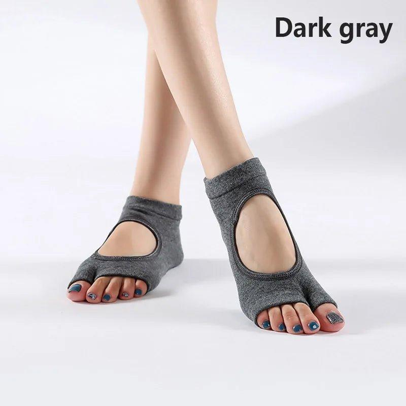 AirToe™ - Chaussettes Antidérapantes de Pilates à Orteils Apparents - Osmose Pilates Shop