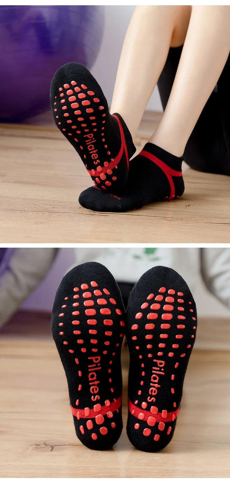 PilatesGrip™ - Chaussettes de Pilates antidérapantes - Osmose Pilates Shop