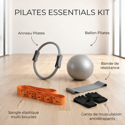 Set Pilates 5 en 1 – Anneau, Ballon &  Accessoires