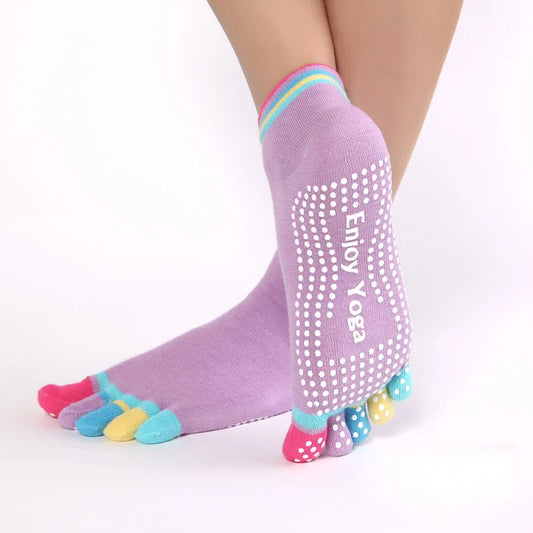 ColorToe™ – Chaussettes Antidérapantes à Orteil Séparé pour Yoga & Pilates