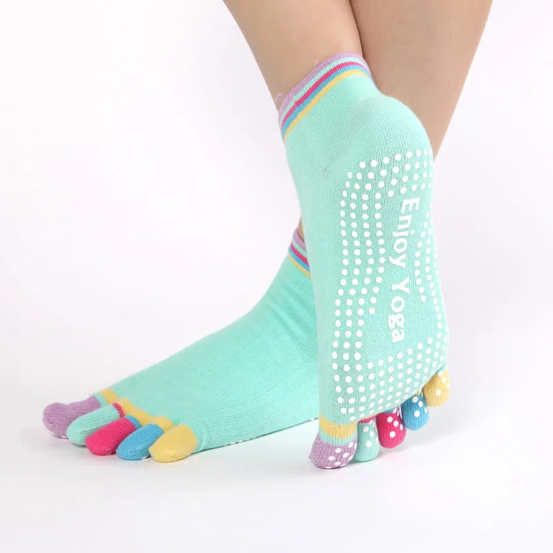 ColorToe™ – Chaussettes Antidérapantes à Orteil Séparé pour Yoga & Pilates