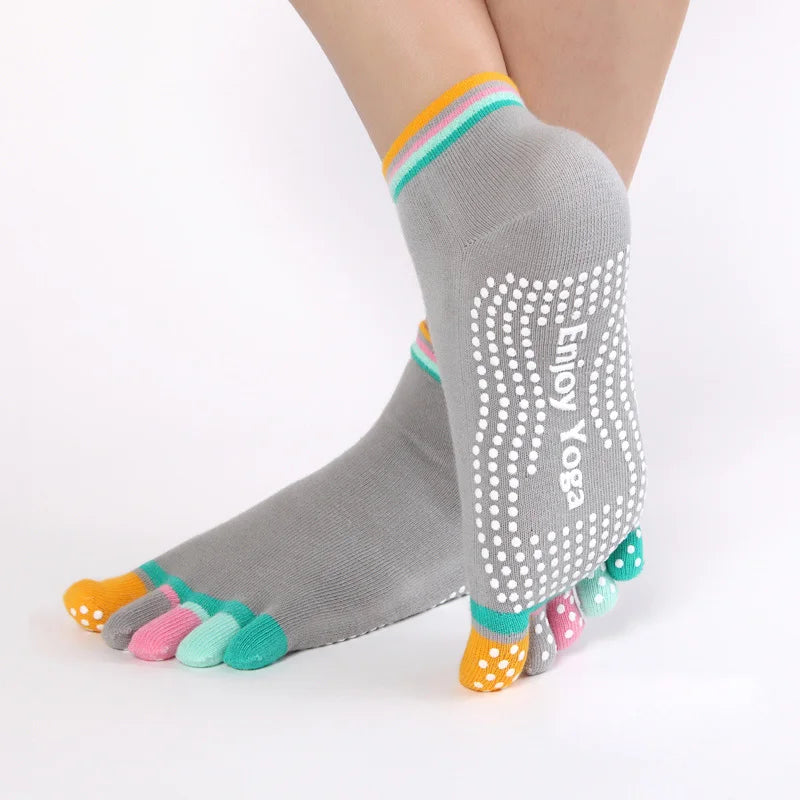 ColorToe™ – Chaussettes Antidérapantes à Orteil Séparé pour Yoga & Pilates