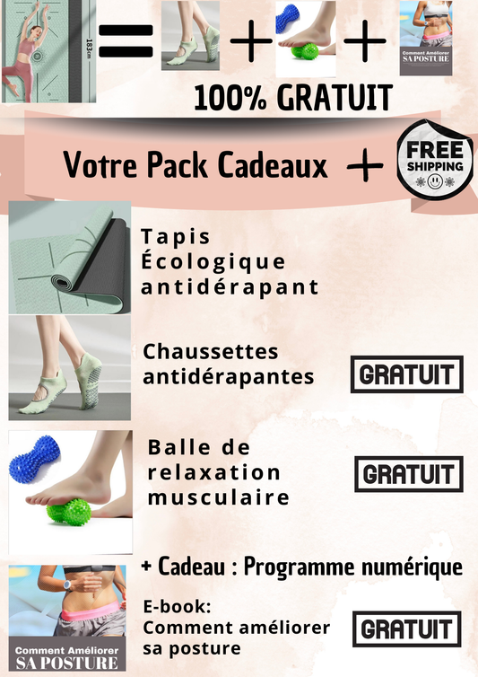 Pack Bien-être Pilates EcoYo™ – Tapis Écologique, Accessoires Essentiels et E-book Exclusif