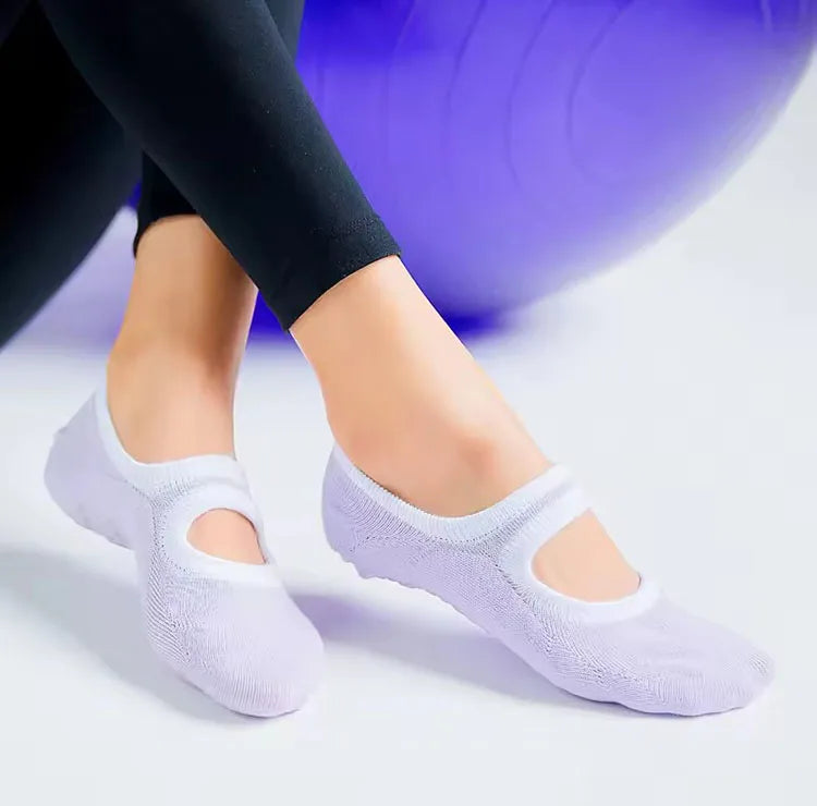Colorgrip™ - Chaussettes Antidérapantes Confort en Coton – Pilates, Yoga & Fitness