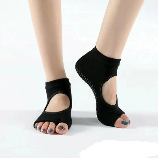 AirToe™ - Chaussettes Antidérapantes de Pilates à Orteils Apparents - Osmose Pilates Shop