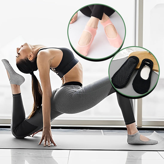 Chaussettes Antidérapantes  - Confort et Adhérence pour Pilates et Yoga