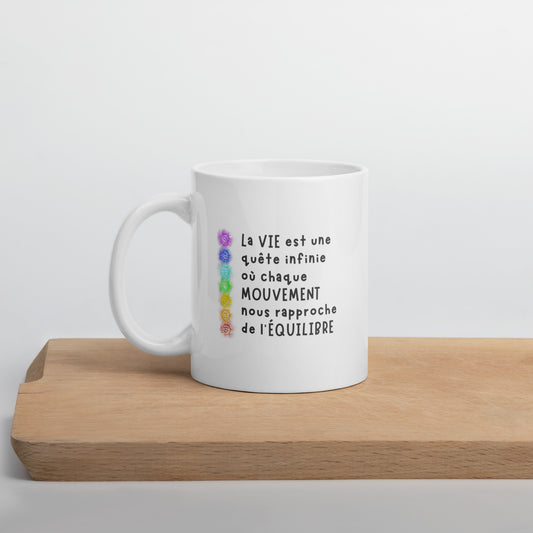 Mug Équilibre™ : Tasse Personnalisée avec les 7 Chakras et Citation Inspirante